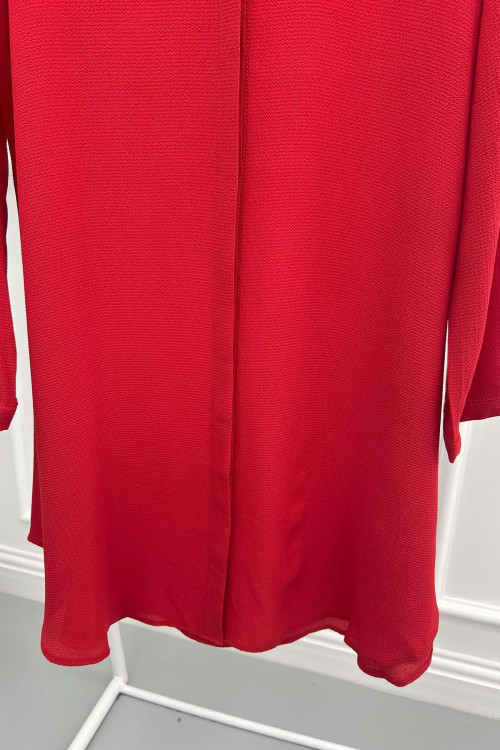 Plus Size Shirt Tunic Red