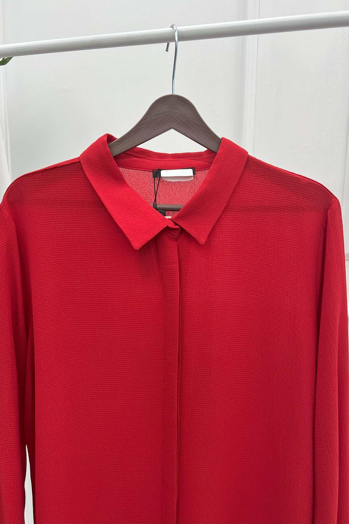 Plus Size Shirt Tunic Red