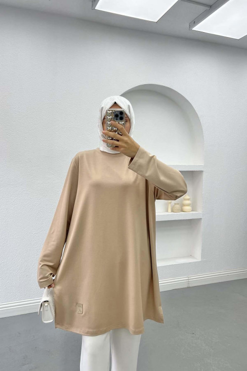 Plus Size Tunic Beige