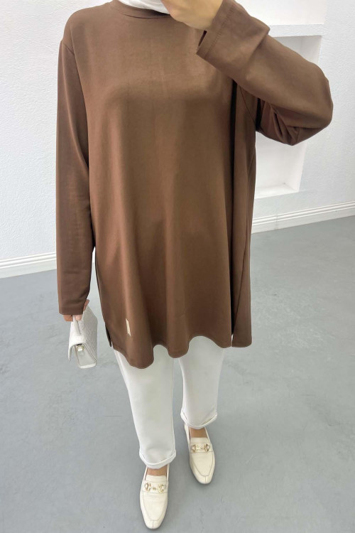 Plus Size Tunic Brown