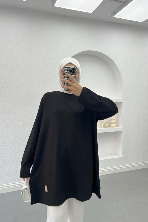 Plus Size Tunic Black