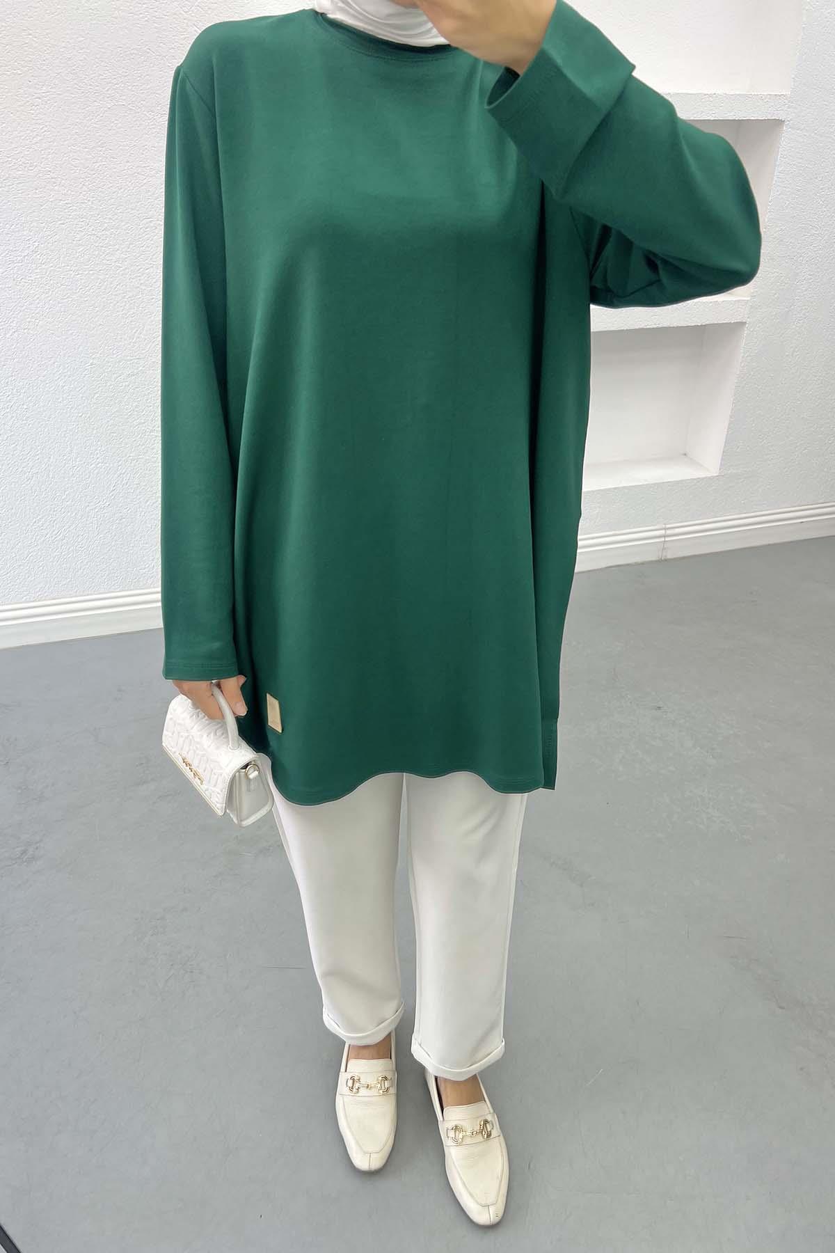 Plus Size Tunic Emerald Green