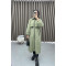 Drawstring Hooded Trench Coat Soft Green