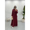 Jacketed Vest Dress Burgundy