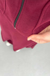 Jacketed Vest Dress Burgundy