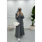 Jacketed Vest Dress Gray