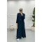 Jacketed Vest Dress Navy Blue