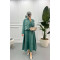 Jacketed Suede Suit Emerald Green