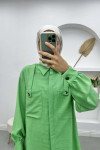 Pocket Detailed Shirt Set Green