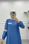 Pocket and Sleeve Detailed Tunic Indigo