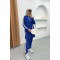 Pocketed Piping Detailed Knitwear Suit Blue