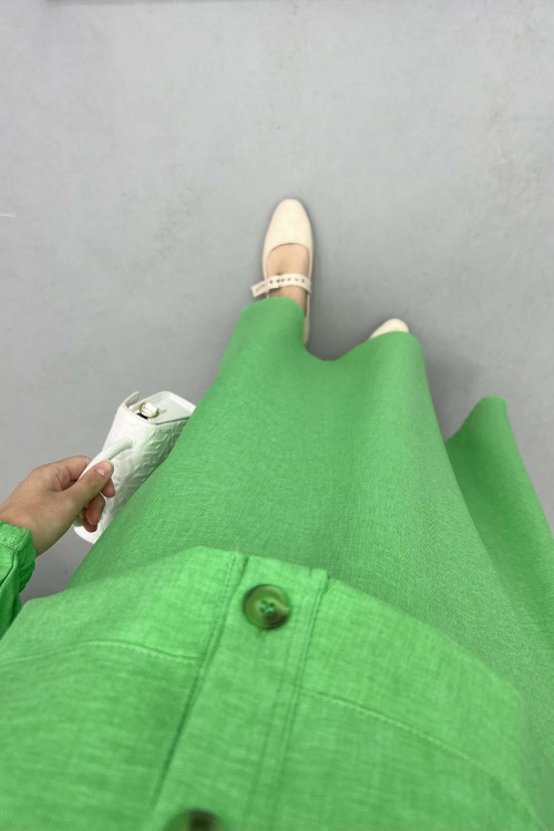 Pocket Skirt Set Green