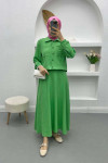 Pocket Skirt Set Green