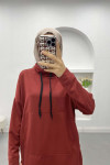 Pocket Hooded Suit Claret Red