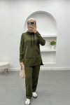 Pocket Hooded Suit Khaki