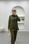 Pocket Hooded Suit Khaki