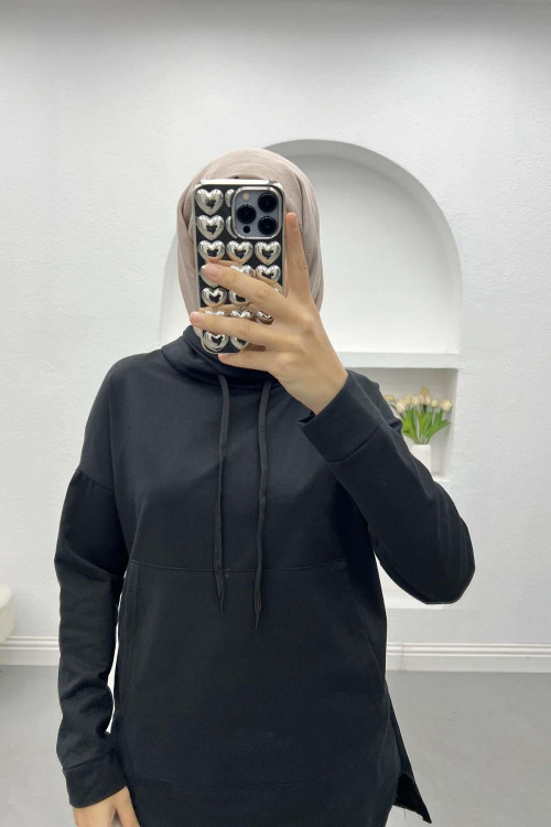 Pocket Hooded Suit Black