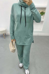 Pocket Hooded Suit Aqua Green