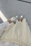 Pocket Flared Skirt Beige