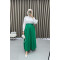 Pocketed Flared Skirt Benetton Green