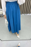 Pocket Flared Skirt Blue