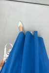 Pocket Flared Skirt Blue