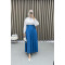 Pocket Flared Skirt Blue