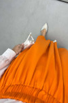 Flared Skirt with Pockets Orange