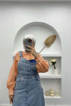 Denim Overalls with Pockets Blue