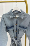 Pocket Denim Suit Light Blue