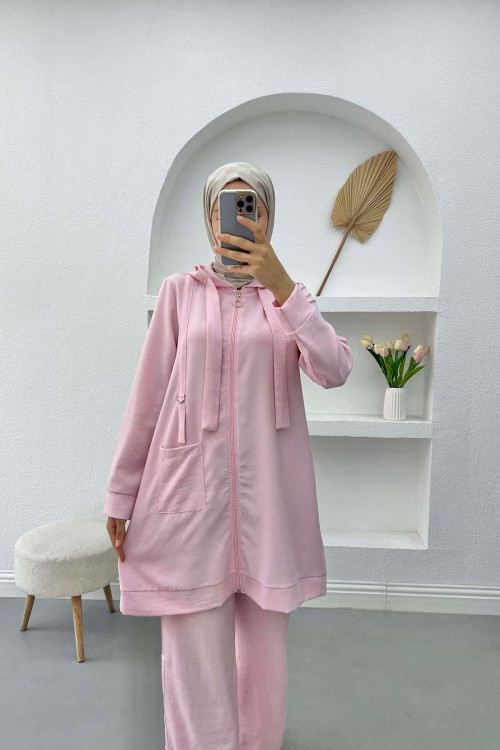 Pocket Tunic Set Pink