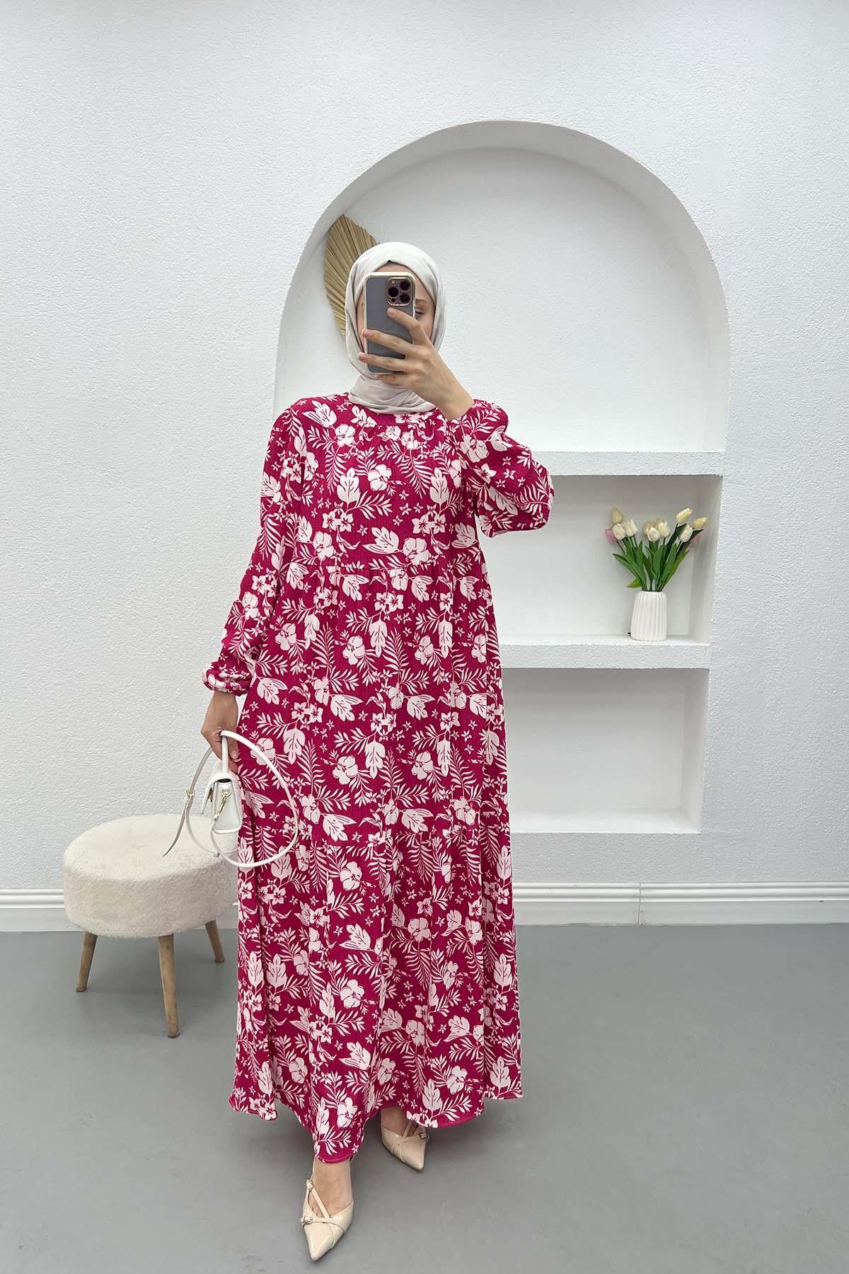 Floral Dress Fuchsia