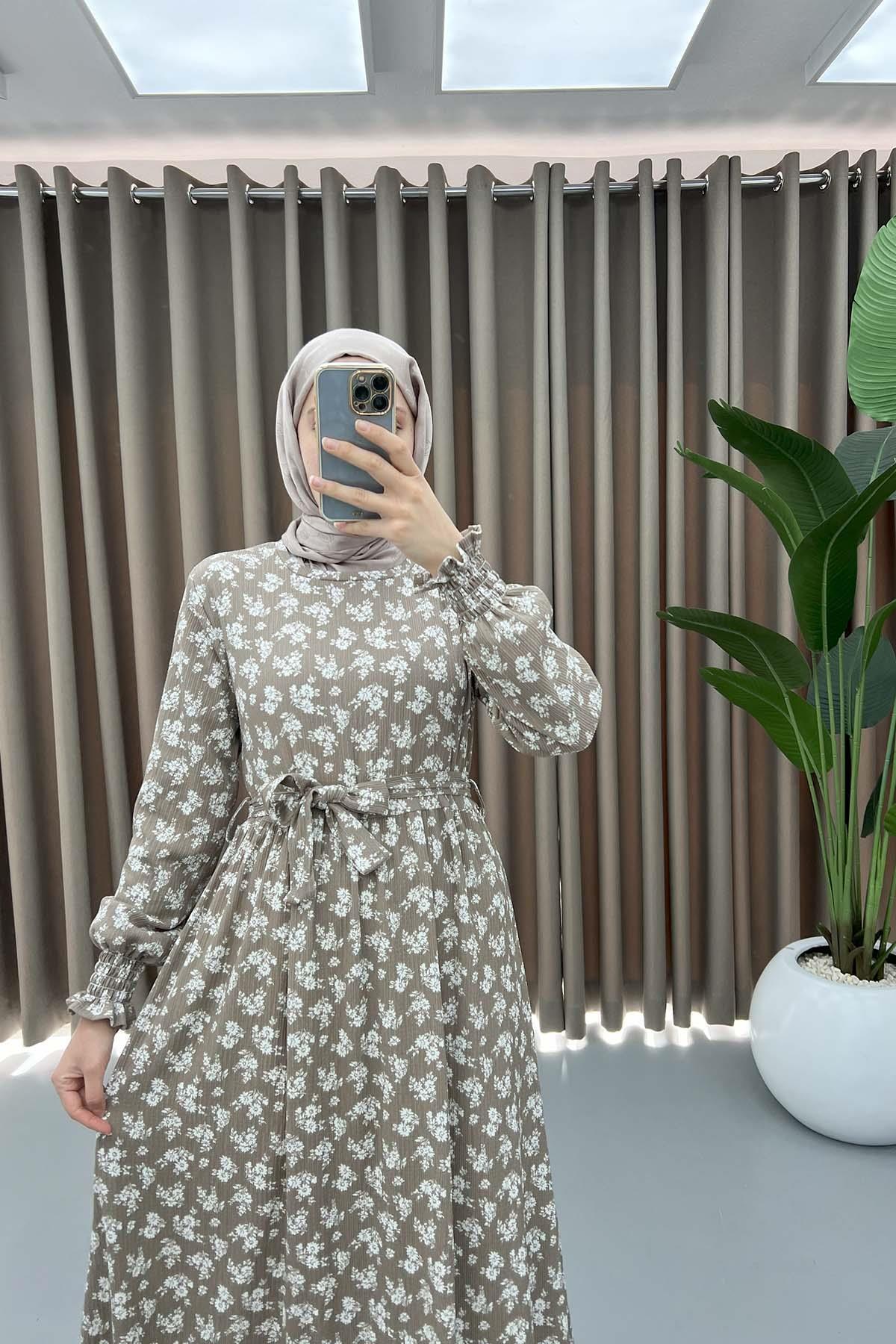 Floral Dress Brown