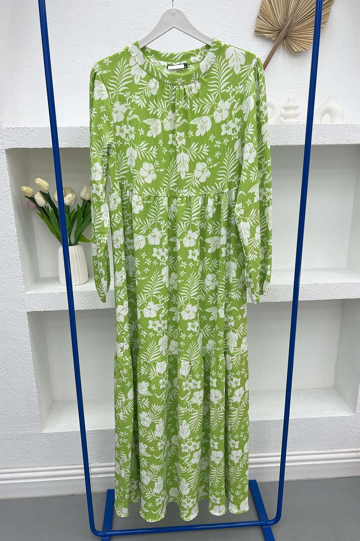 Floral Dress Green