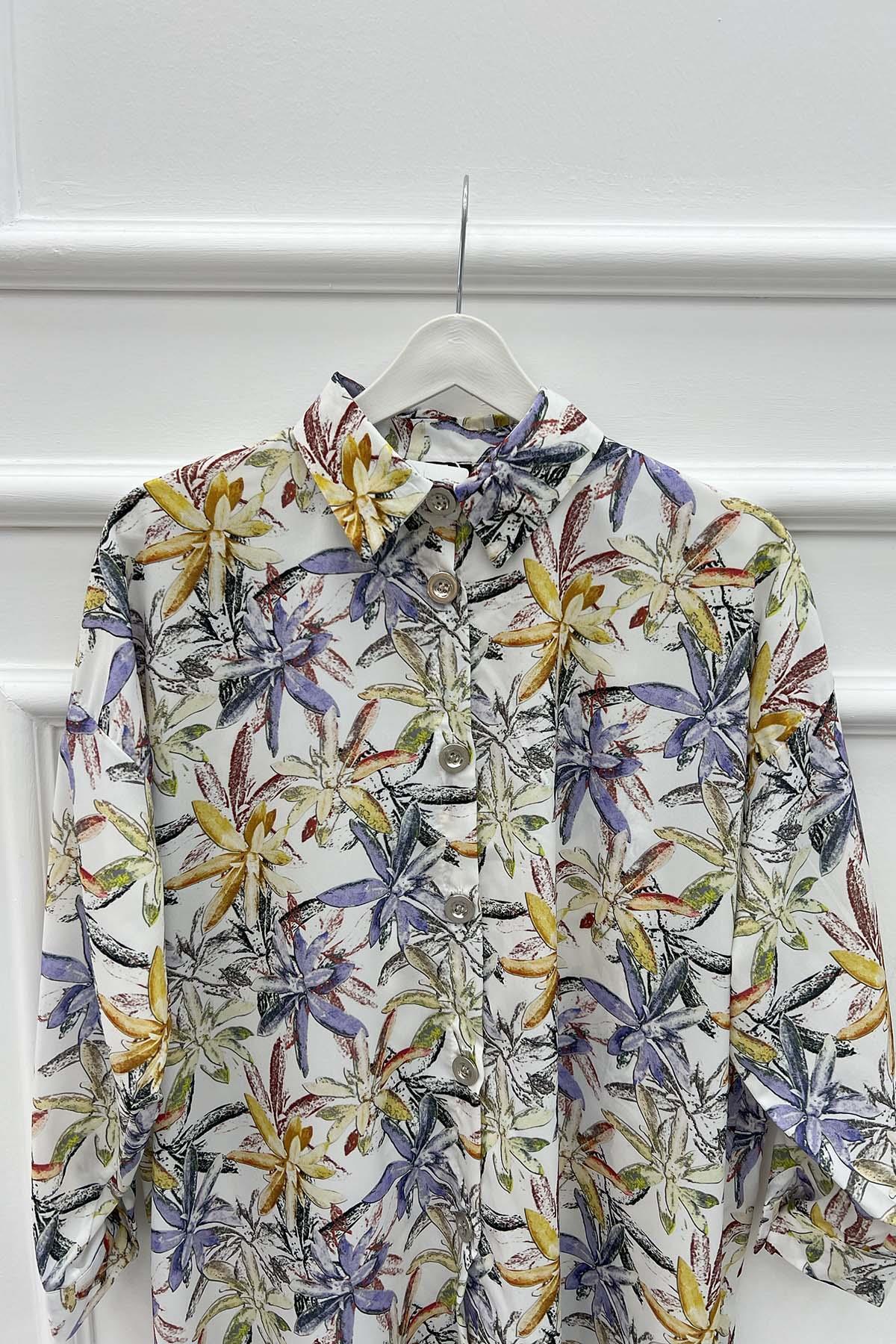 Floral Shirt Purple