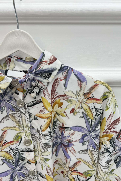 Floral Shirt Purple