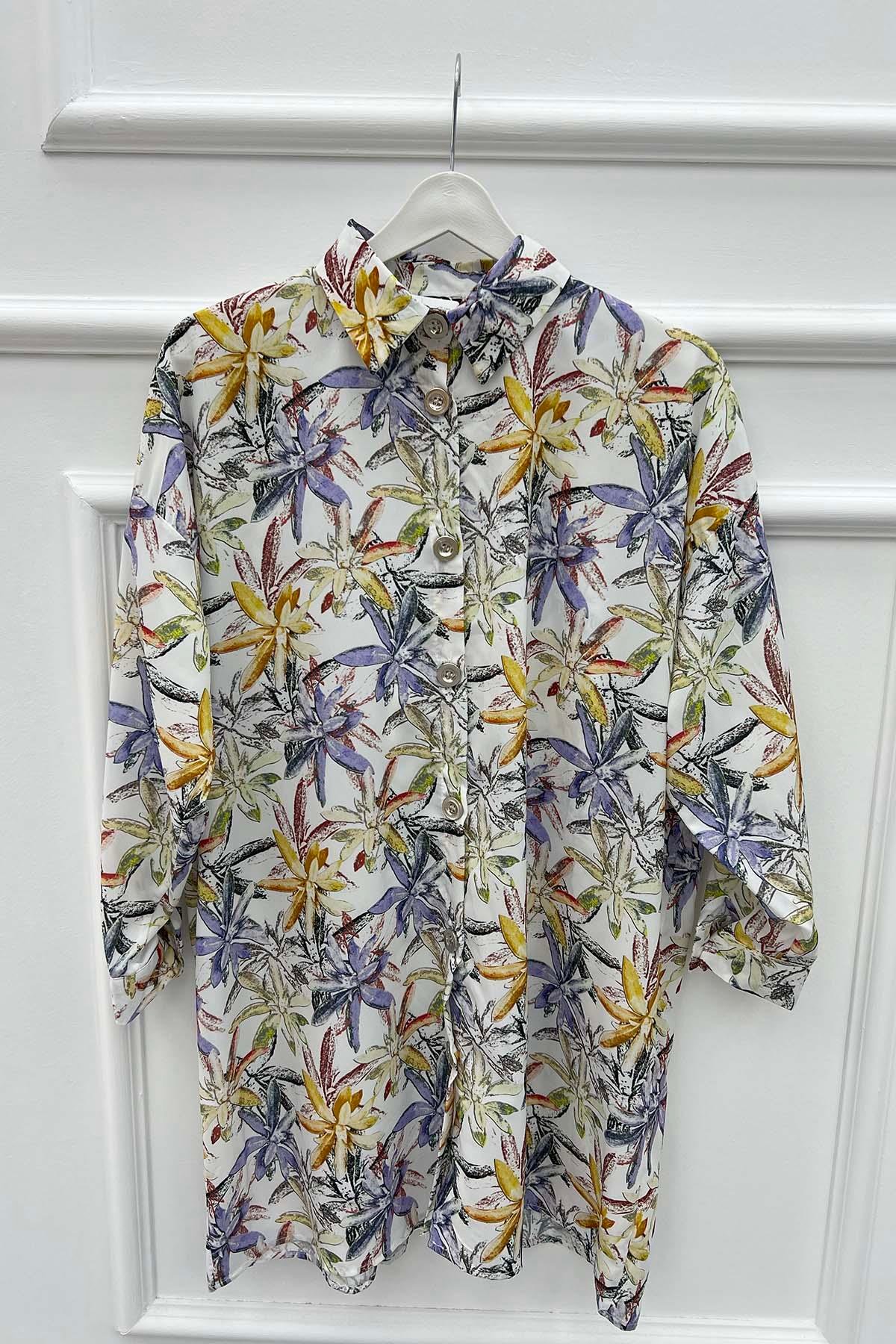 Floral Shirt Purple