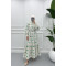 Floral Linen Dress Green