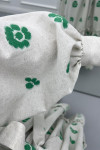 Floral Linen Dress Green