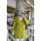 Double Button Short Cashmere Coat Oil Green