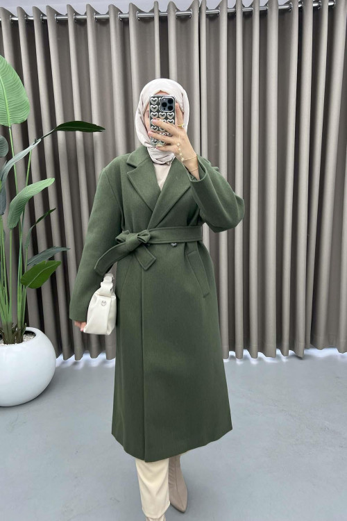 Double Buttoned Alternative Coat Khaki