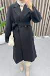 Double Buttoned Alternative Coat Black