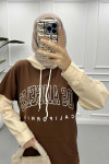 Two-Tone Printed Sweatshirt Bitter Brown