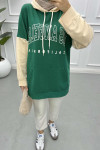 Two-Tone Printed Sweatshirt Green