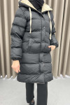 Double Sided Puffer Jacket Black