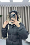 Double Sided Puffer Jacket Black