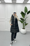 Double Sided Puffer Vest Black