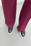 Burgundy Striped Trousers