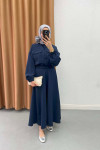 Snap Jacket Skirt Suit Navy Blue