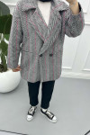 Striped Patterned Coat Pink